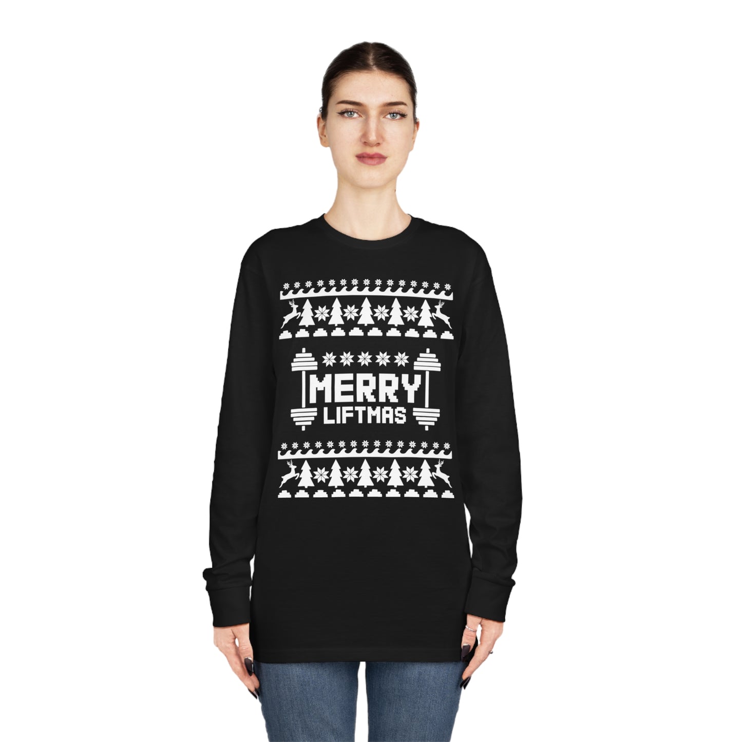 Merry Liftmas Christmas Ugly Sweater Long Sleeve Tee