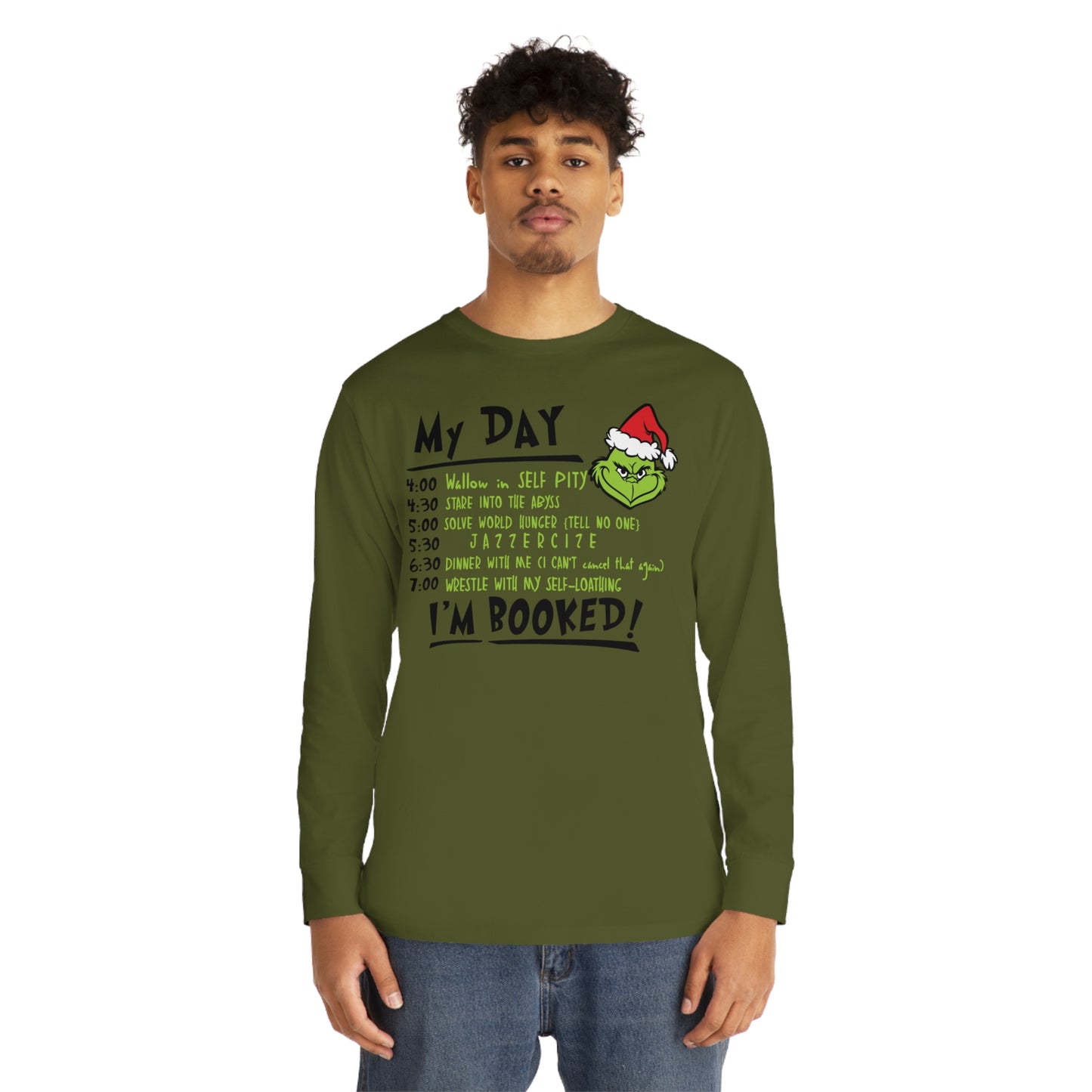 Grinch My Day Christmas Long Sleeve T-Shirt