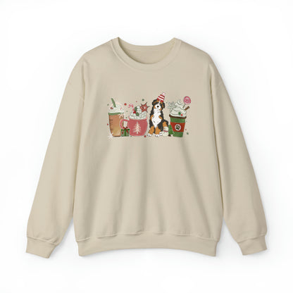 Australian Shepherd Dog Latte Christmas Sweatshirt