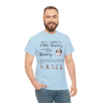 All The Bunnies Rabbit lover Unisex Heavy Cotton Tee