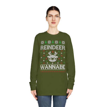 Reindeer Wannabe Christmas Ugly Sweater Long Sleeve T-shirt