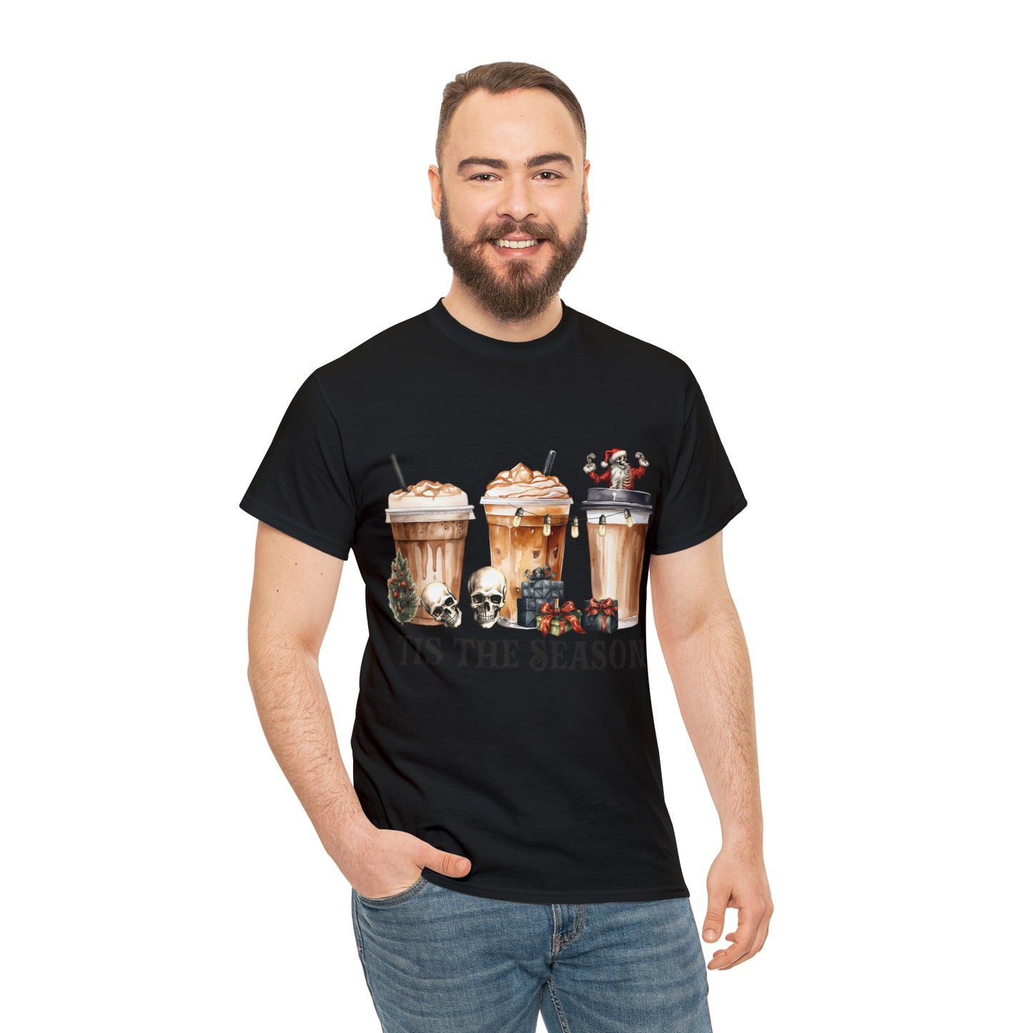 Skeleton Latte Christmas Short Sleeve Tee