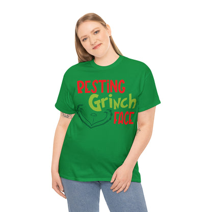 Resting Grinch Face Christmas Short Sleeve Tee