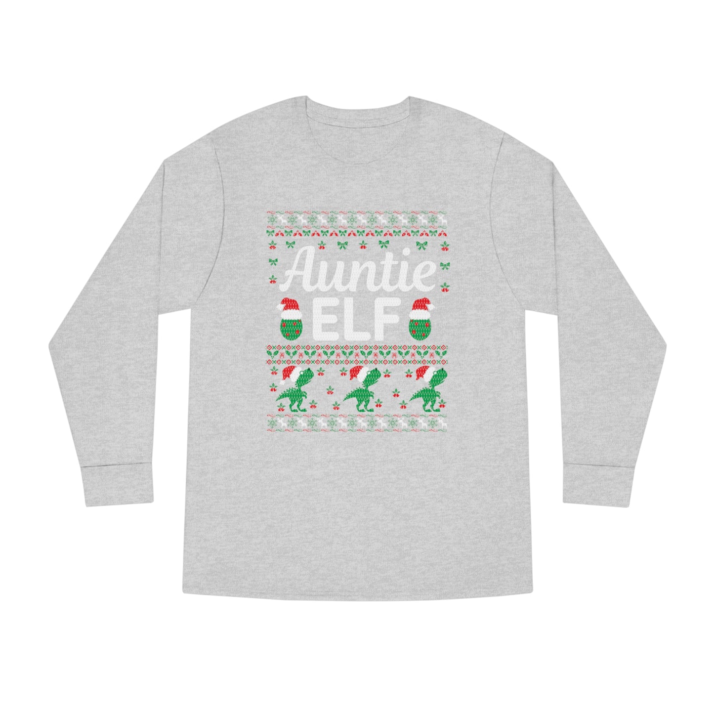 Auntie Elf Christmas Ugly Sweater Long Sleeve T-shirt