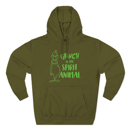 Grinch is My Spirit Animal Christmas Pullover Hoodie