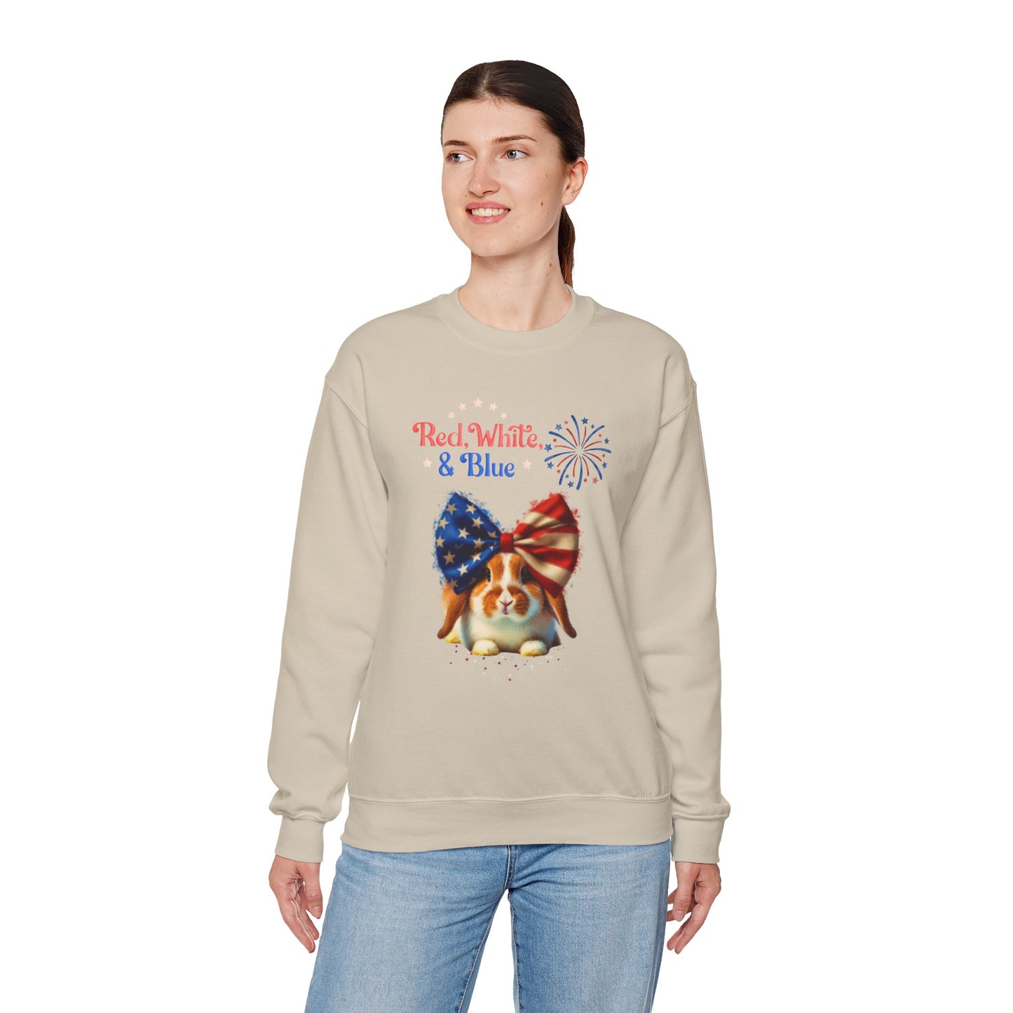 Red White And Blue Rabbit Sweatshirt