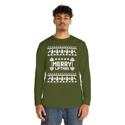 Merry Liftmas Christmas Ugly Sweater Long Sleeve Tee