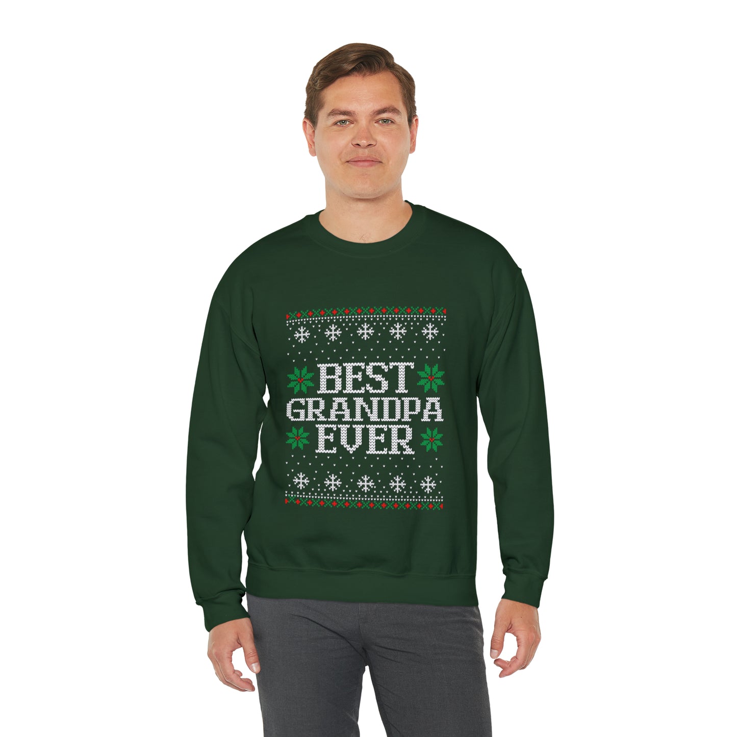 Best Grandpa Ever Christmas Ugly Sweater Sweatshirt