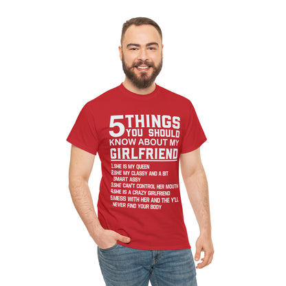 5 Things You Should Know My Girlfriend Short Sleeve Tee