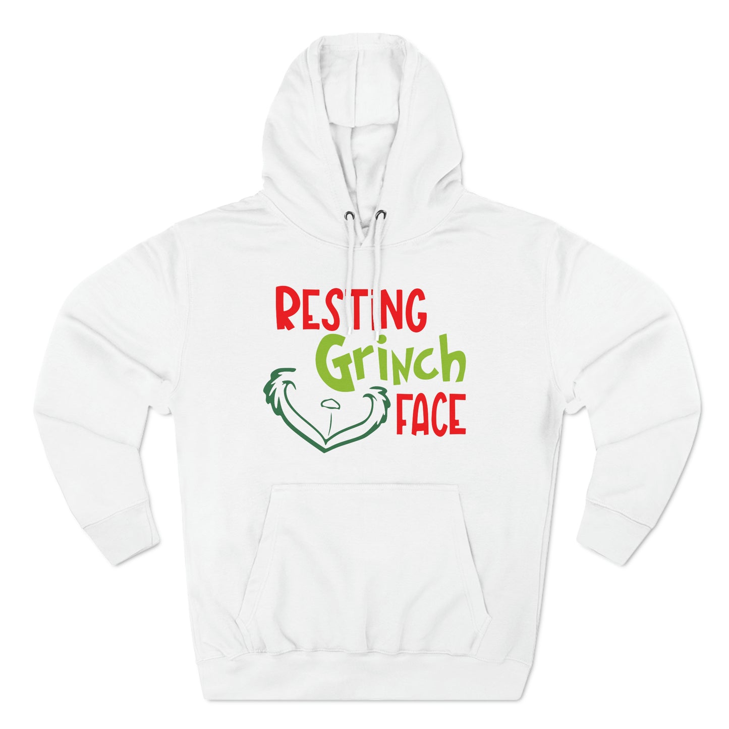 Resting Grinch Face Christmas Pullover Hoodie