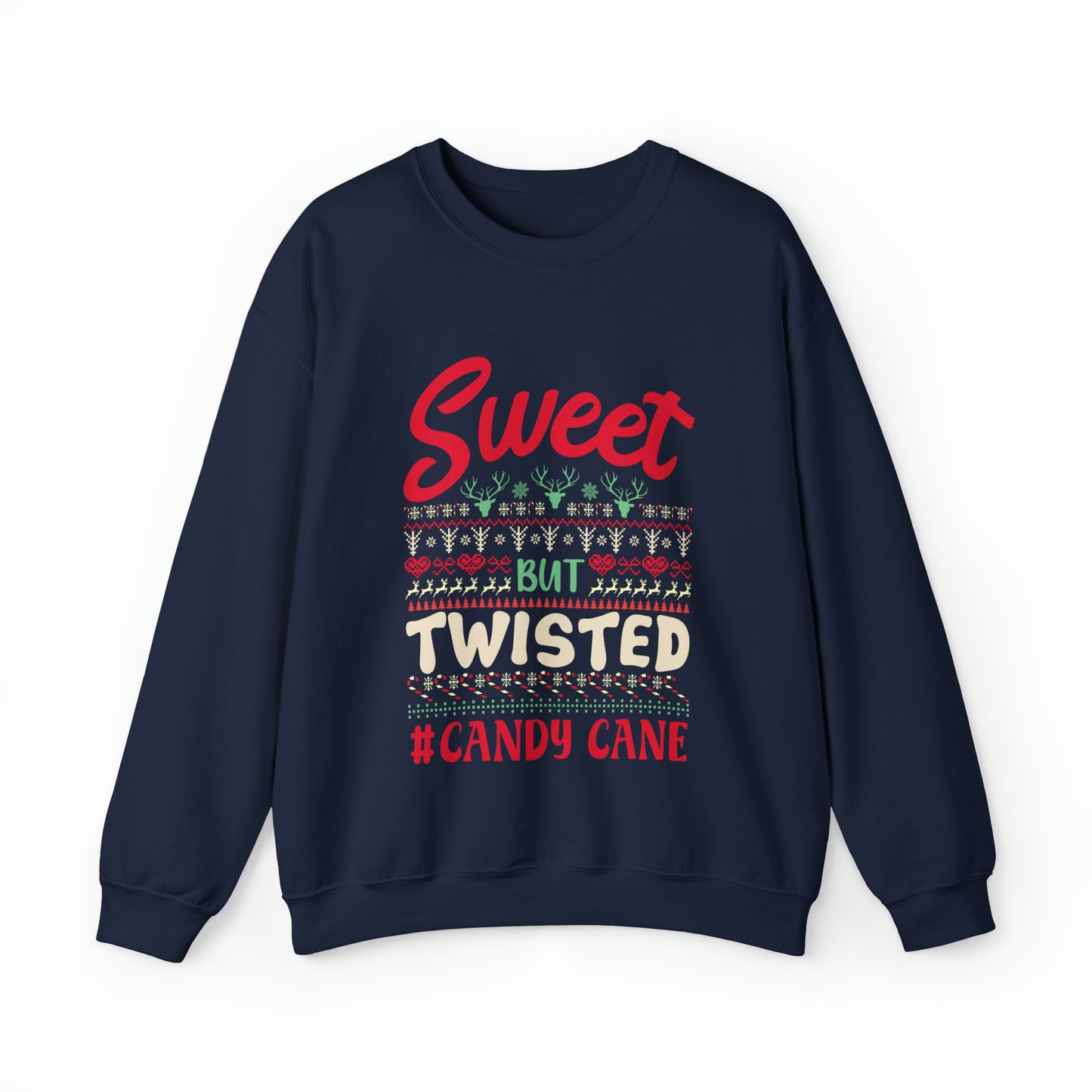 Sweet But Twisted #Candy Cane Christmas Ugly Sweater Sweatshirt