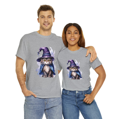 Witch Wizard Cat Halloween Short Sleeve Tee