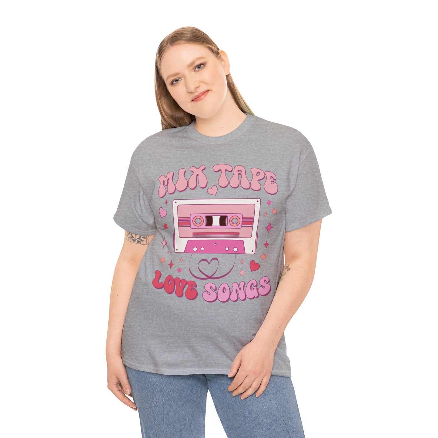 Mix Tape Love Songs Valentine Short Sleeve Tee