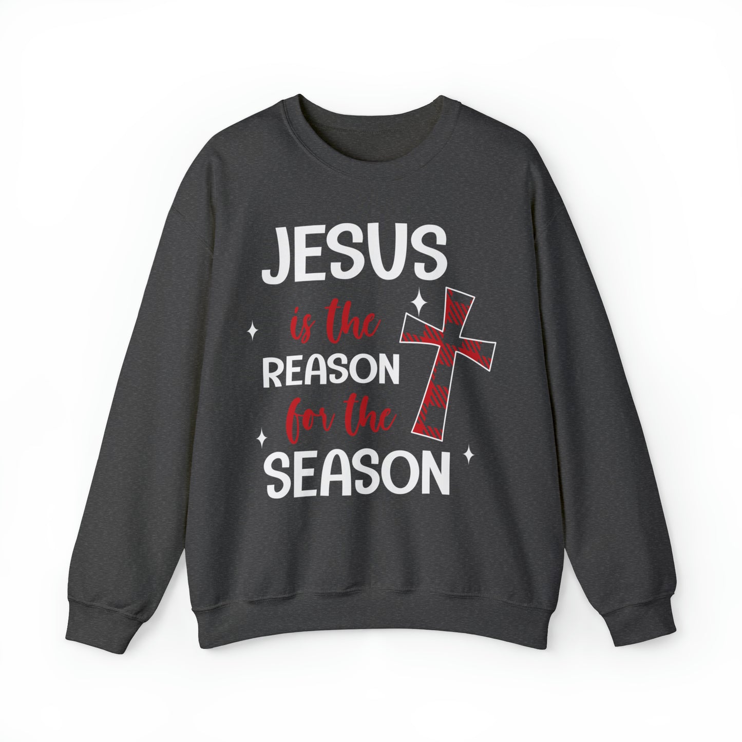 Jesus is the Reason for the Season Christmas Lights Sweatshirt