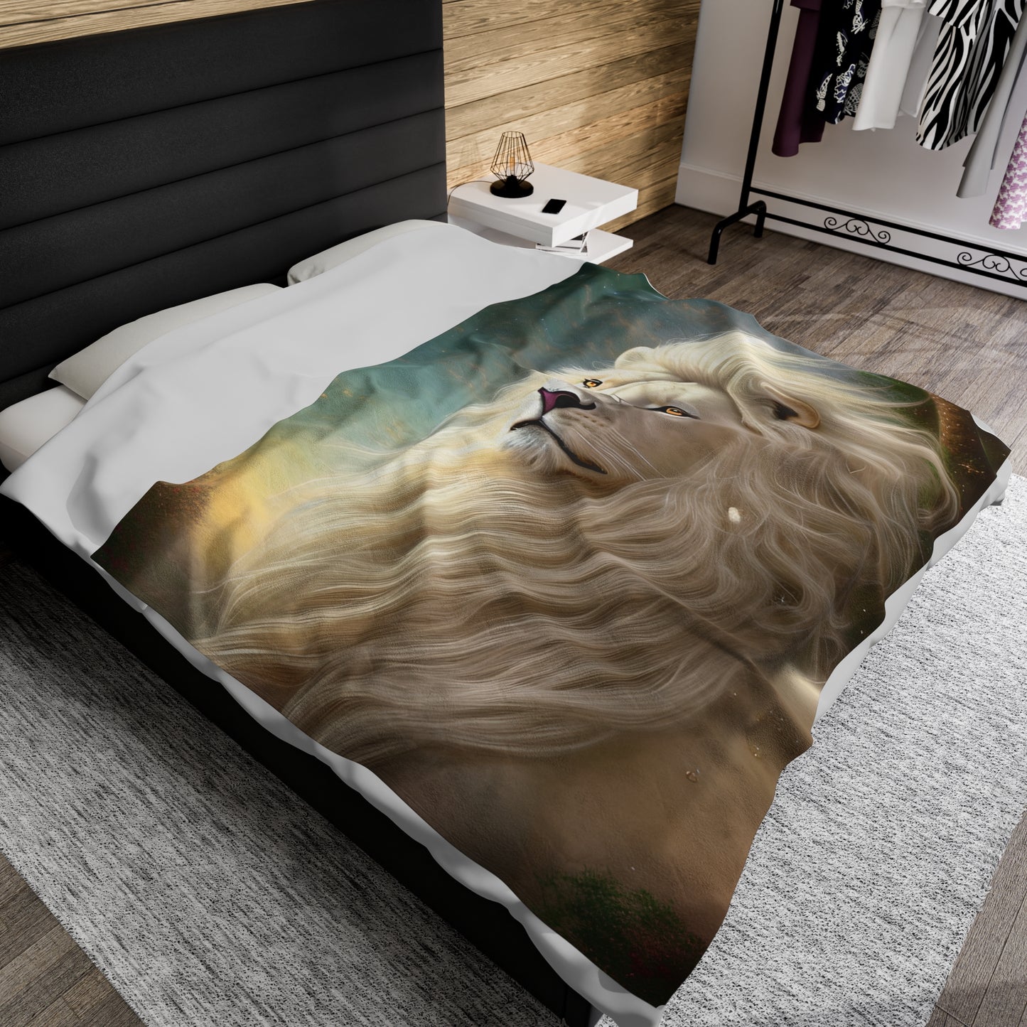 White Lion Head Blanket
