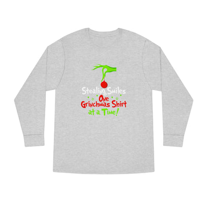 Stealing Smiles One Grinchmas Shirt At a Time! Christmas Long Sleeve T-shirt