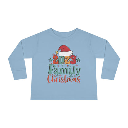 Family Christmas 2023 Toddler Long Sleeve Tee