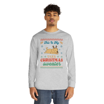 Golden Retriever This is My Ugly Christmas Sweater Long Sleeve Tee