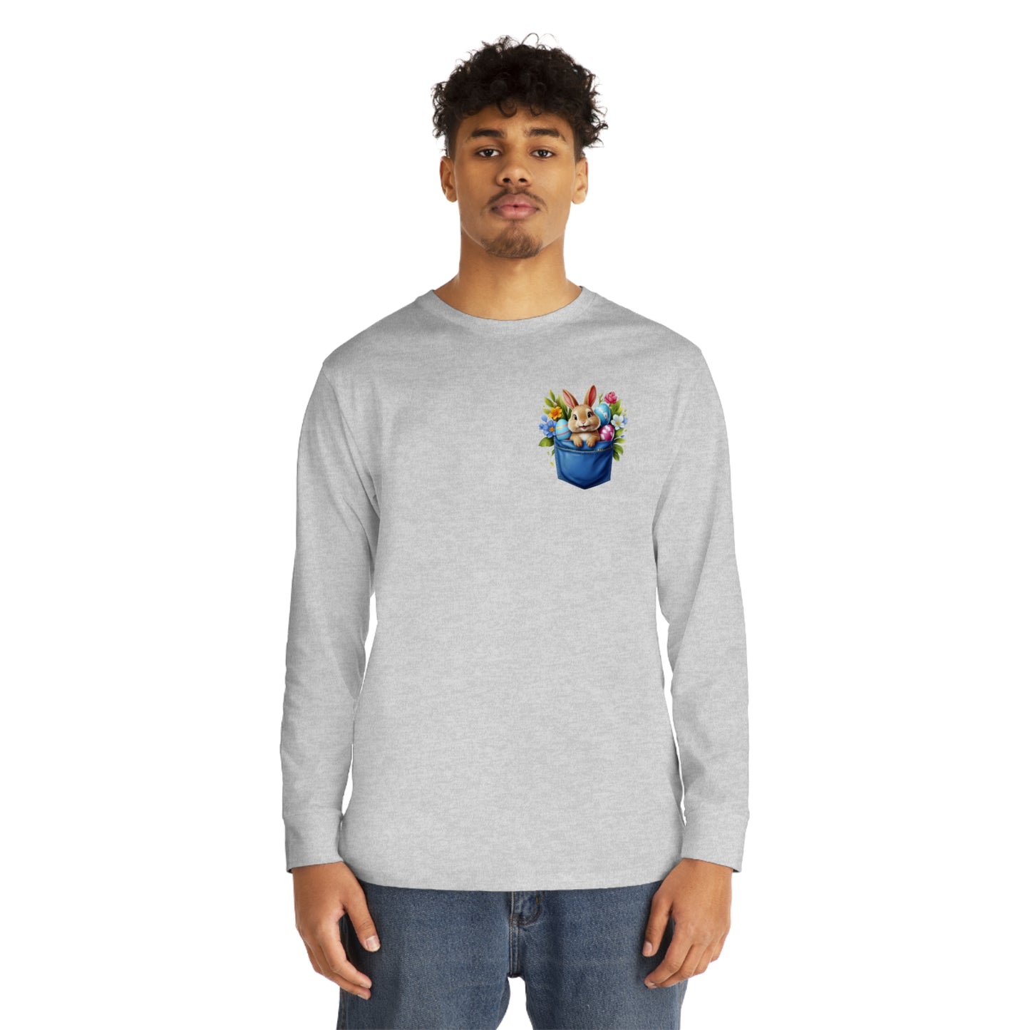 Easter Bunny Pocket Long Sleeve T-shirt