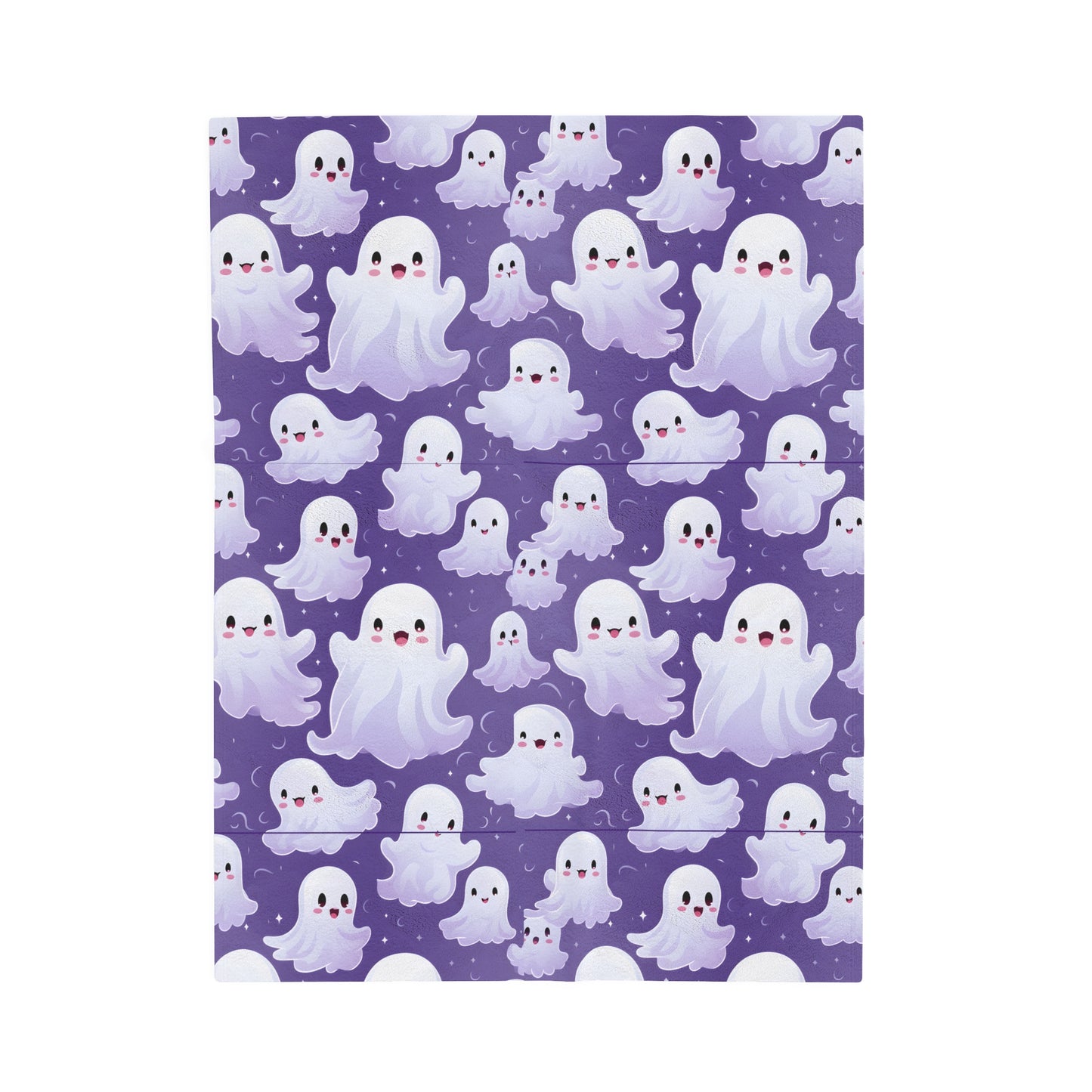 Purple Ghost Halloween Blanket