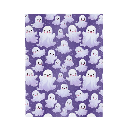 Purple Ghost Halloween Blanket