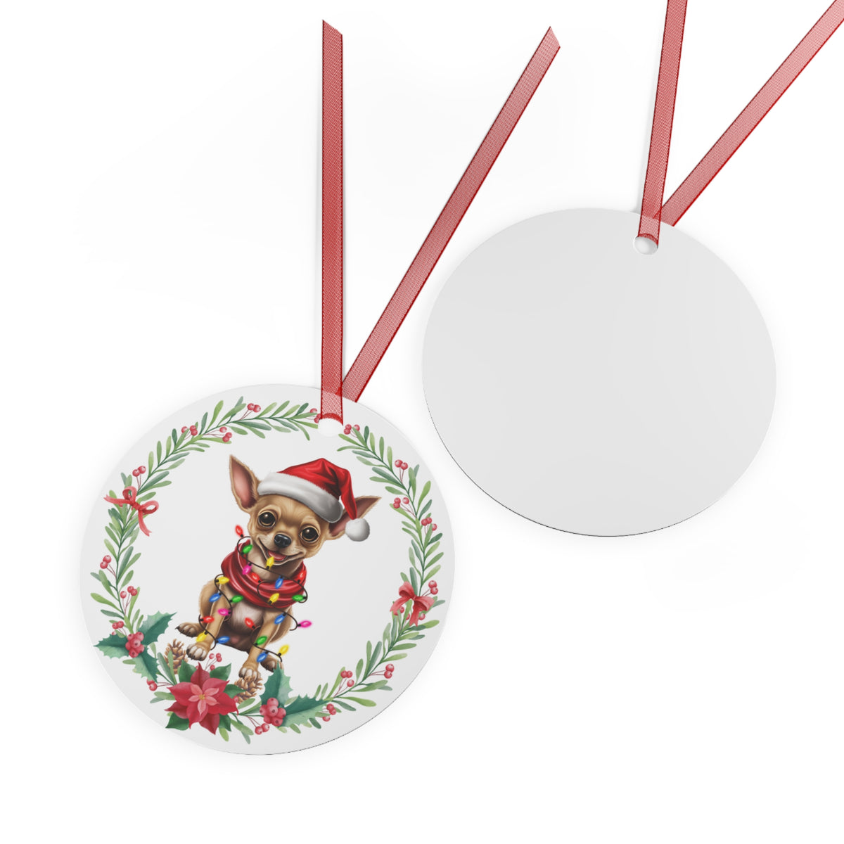 Chihuahua Dog in Lights Ornament
