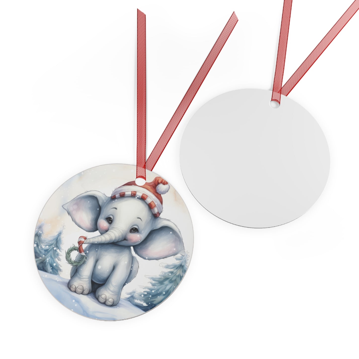 Cute Winter Elephant Ornament