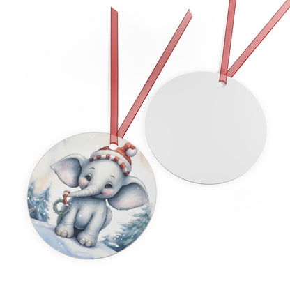Cute Winter Elephant Ornament