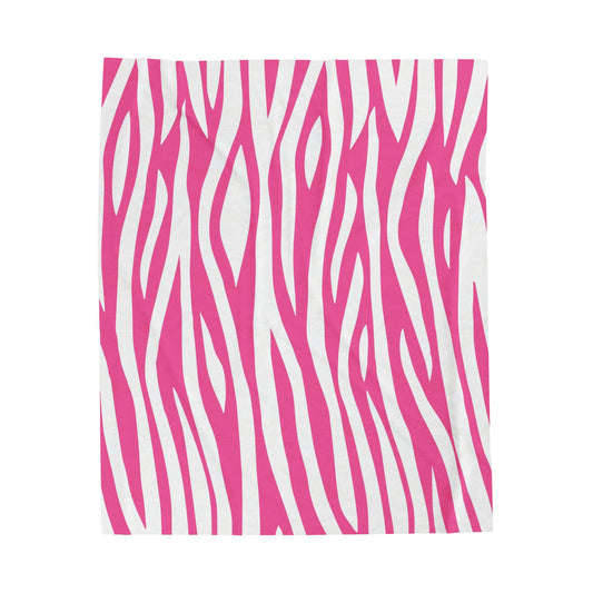 Pink Zebra Pattern Blanket