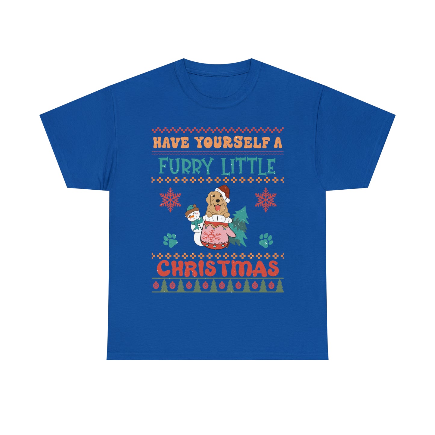 Have Yourself A Furry Little Christmas Ugly Sweater Short Sleeve Tee