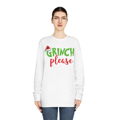 Grinch Please Christmas Long Sleeve T-Shirt