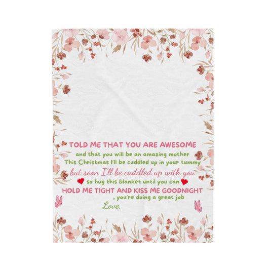 Soon I’ll Be Cuddled Up With You Ultrasound- Family Personalized Custom Baby Blanket