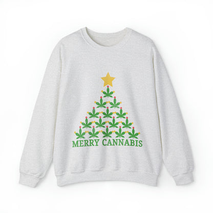 Merry Cannabis Christmas Ugly Sweater Sweatshirt