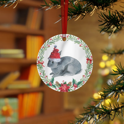 Blue Rex Rabbit Ornament