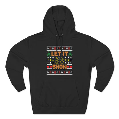 Let It Snow Snowmen Christmas Ugly Sweater Pullover Hoodie