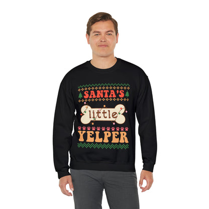 Santa's Little Yelper Christmas Ugly Sweater Sweatshirt