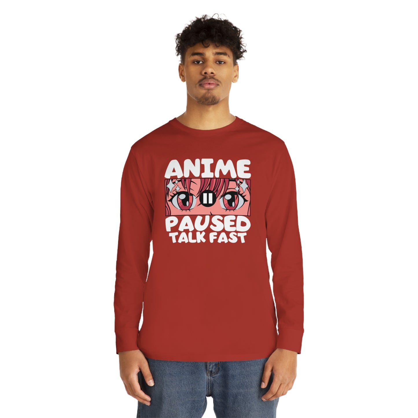 Anime Paused Talk Fast Long Sleeve Tee