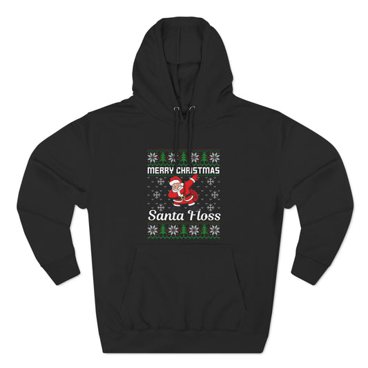 Merry Christmas Santa Floss Ugly Sweater Pullover Hoodie