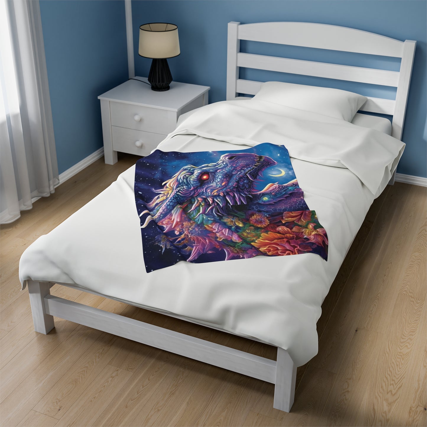 Purple Blue Dragon Blanket