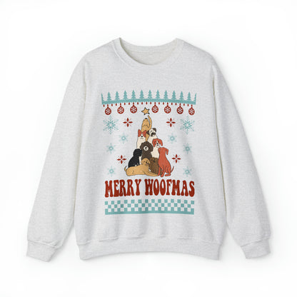Merry Woofmas Dog Tree Christmas Ugly Sweater Sweatshirt