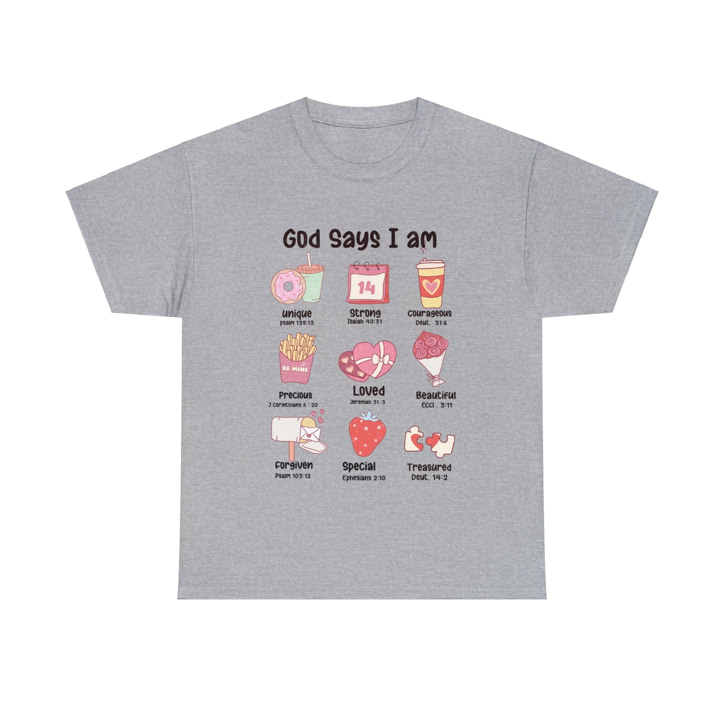 God Says I am Valentine Short Sleeve Tee