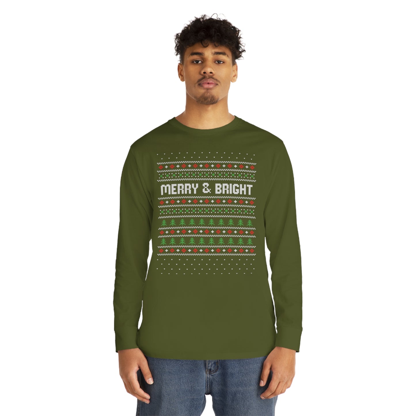 Merry and Bright Christmas Ugly Sweater Long Sleeve T-shirt