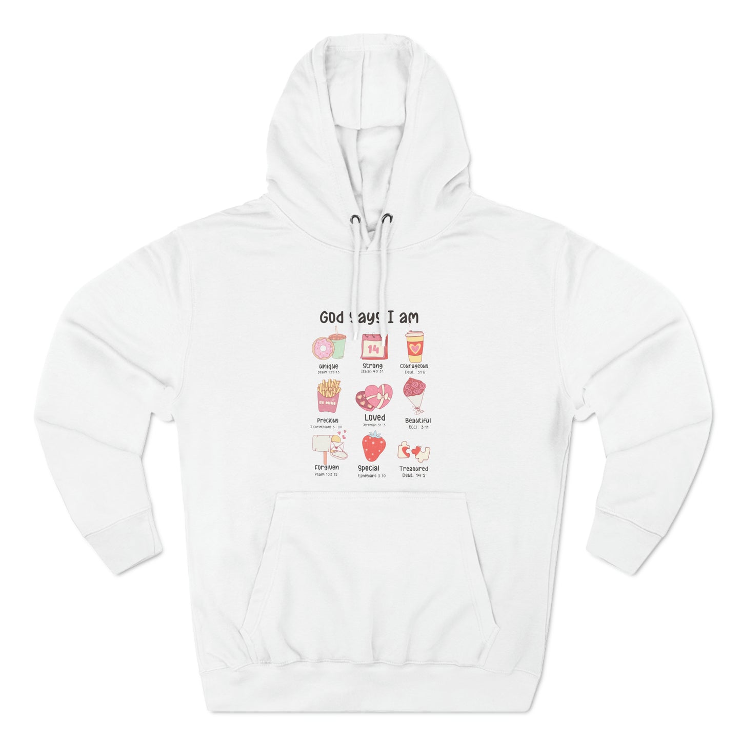 God Says I am Valentine Pullover Hoodie