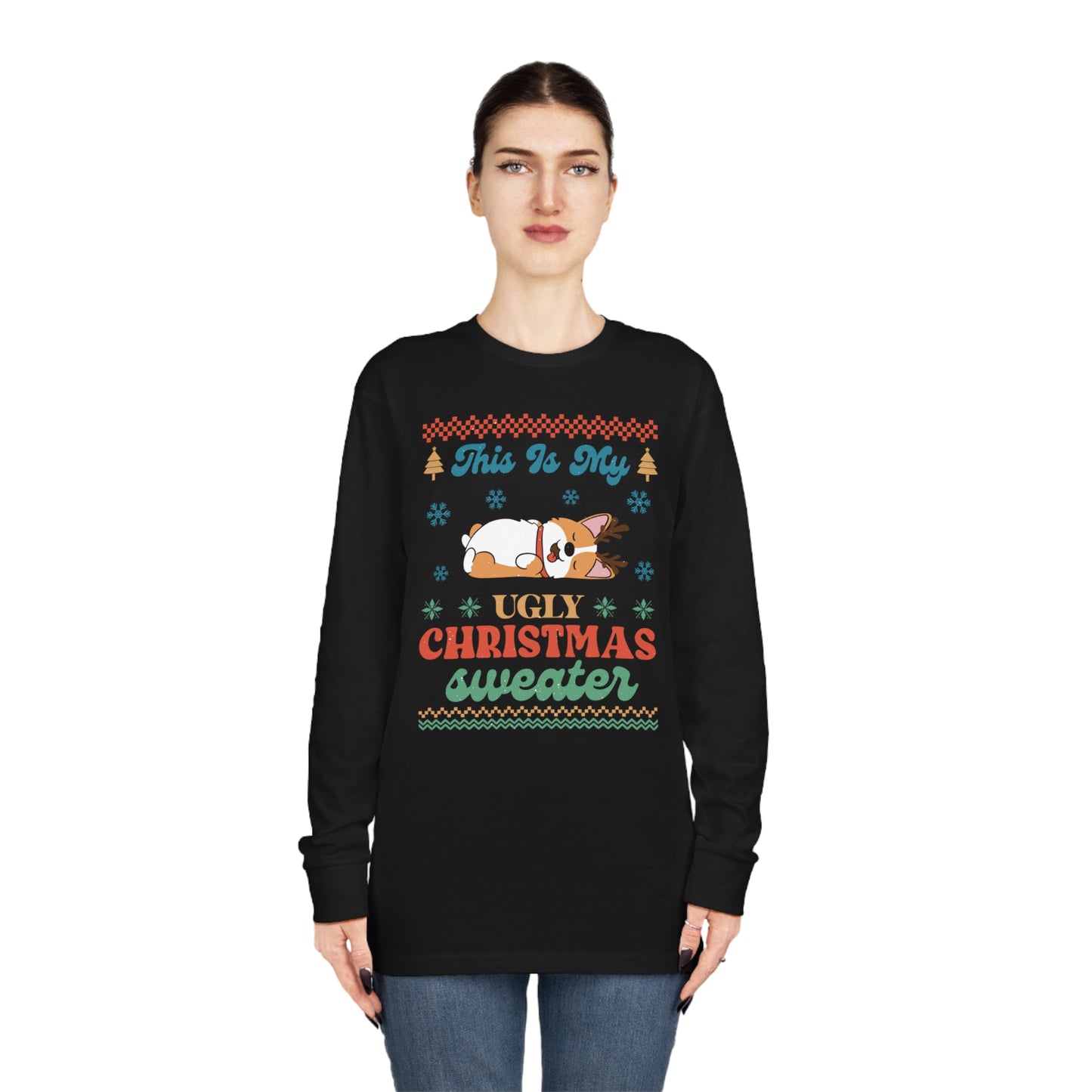 Corgi This is My Ugly Christmas Sweater Long Sleeve Tee