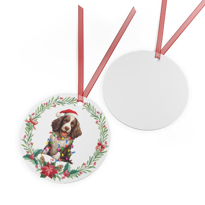 English Springer Spaniel Dog in Lights Ornament