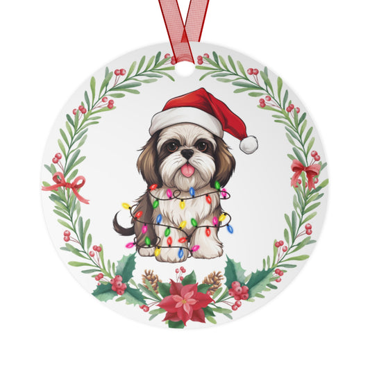 Shih Tzu Dog in Lights Ornament