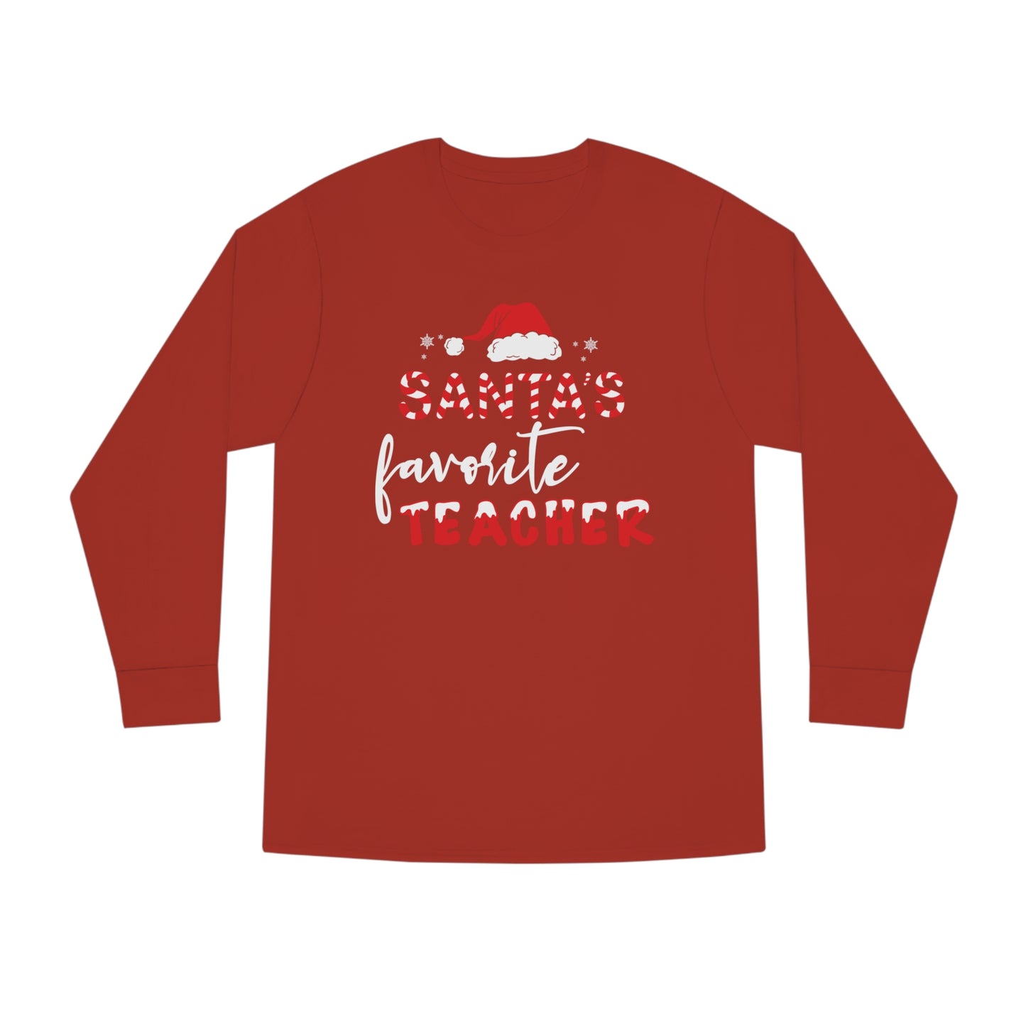 Santa's Favorite Teacher Christmas Long Sleeve Tee