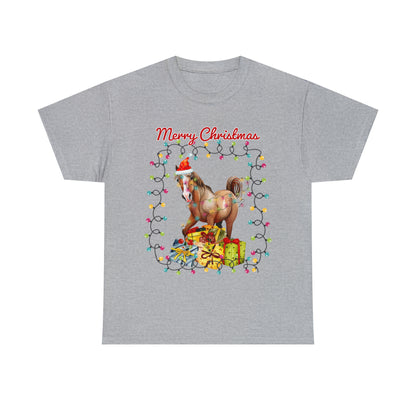 Merry Christmas Horse Christmas Short Sleeve Tee