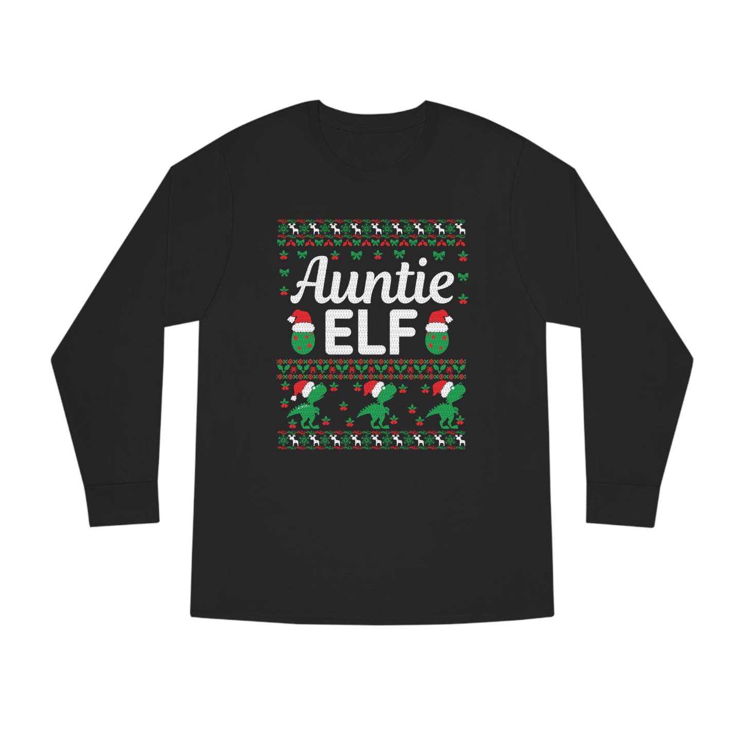 Auntie Elf Christmas Ugly Sweater Long Sleeve T-shirt