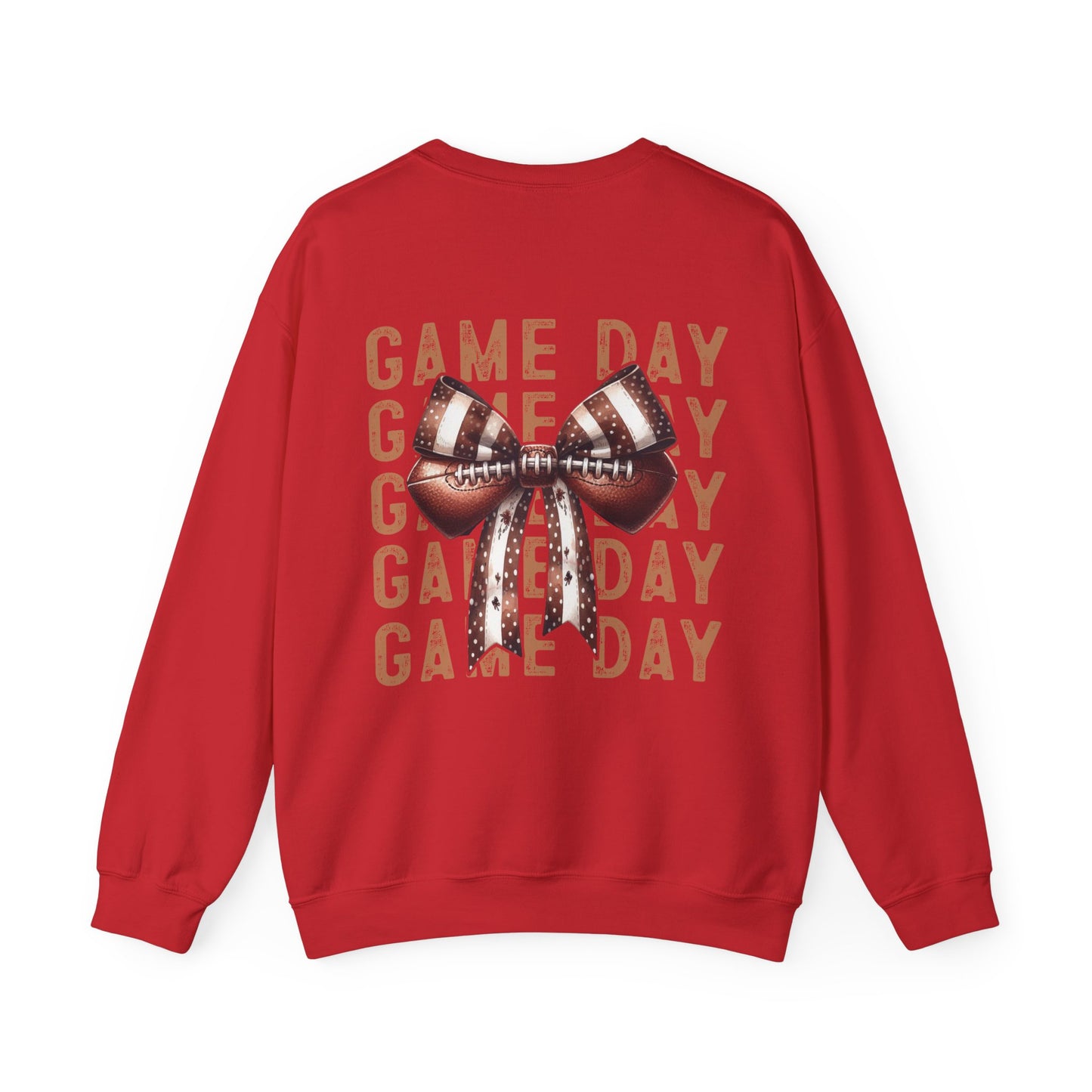 Football Game Day Sweatshirt Mom Dad Parent Football Lover Coquette Bows